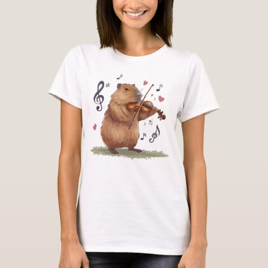 fiddler capybara t-shirt (Voorkant)