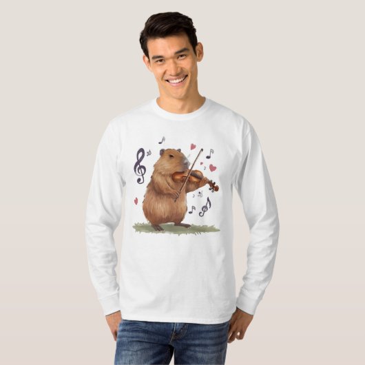 fiddler capybara t-shirt (Voorkant volledig)