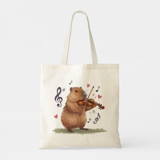 fiddler capybara tote bag (Achterkant)