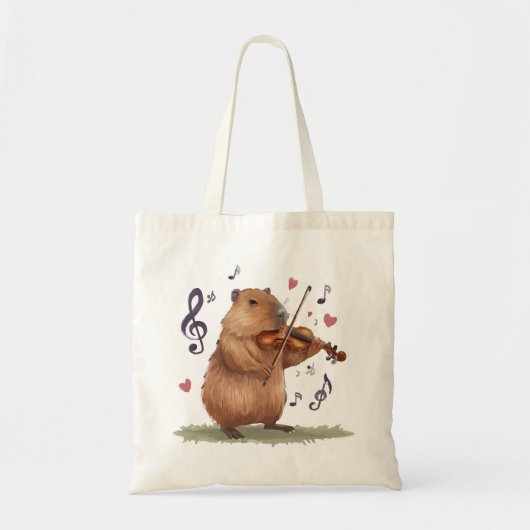 fiddler capybara tote bag (Voorkant)