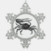 Fiddler Crab Drawing Tin Sneeuwvlok Ornament (Voorkant)