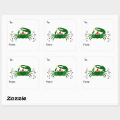 Fiddler Crab Gift Tags Vierkante Sticker (Vel)