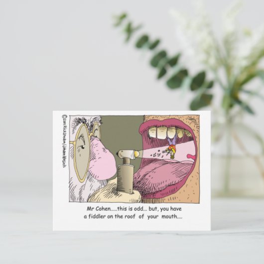 Fiddler on Roof Funny Dentistry Gifts and T - shir Briefkaart (Staand voorkant)