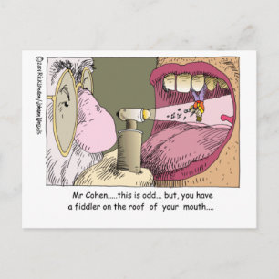 Fiddler on Roof Funny Dentistry Gifts and T - shir Briefkaart