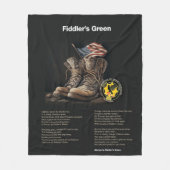 Fiddlers Groene Fleece Deken (Voorkant)