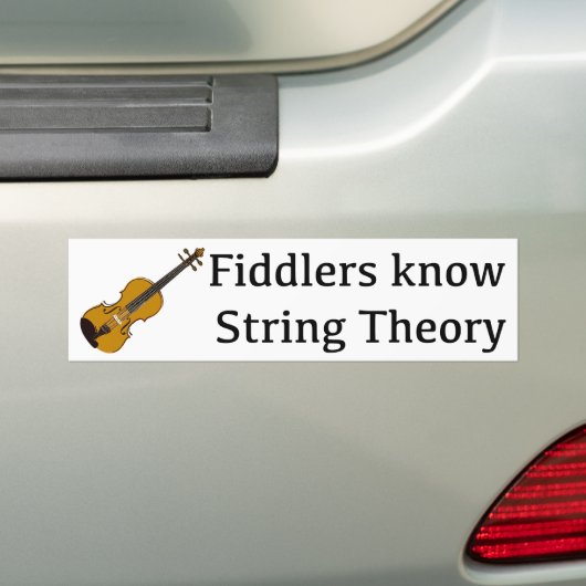 Fiddlers kennen String Theory voor Violinist Fiddl Bumpersticker (Op auto)