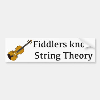 Fiddlers kennen String Theory voor Violinist Fiddl Bumpersticker