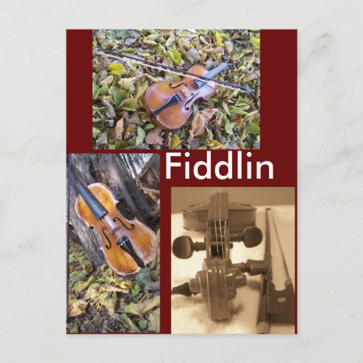 fiddlin fanatisme briefkaart (Voorkant)
