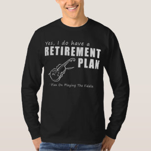Fiddling in pensioen Fun: Grappig T-Shirt Design