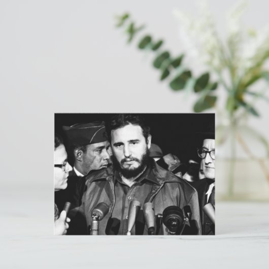 Fidel Castro 1959 Briefkaart (Staand voorkant)