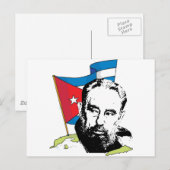 Fidel Castro Briefkaart (Voorkant / Achterkant)