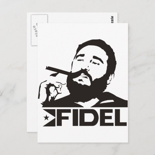 Fidel Castro Briefkaart (Voorkant / Achterkant)