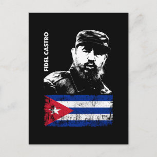 Fidel Castro Cuba Revolutie Cubaanse vlag Feestdagenkaart
