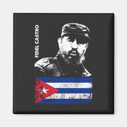 Fidel Castro Cuba Revolutie Cubaanse vlag Magneet (Voorkant)