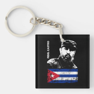 Fidel Castro Cuba Revolutie Cubaanse vlag Sleutelhanger