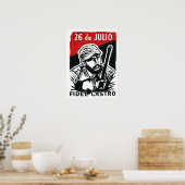 Fidel Castro Cuban Revolution Movement Propaganda Poster (Keuken)