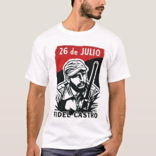 Fidel Castro Cuban Revolution Movement Propaganda T-shirt
