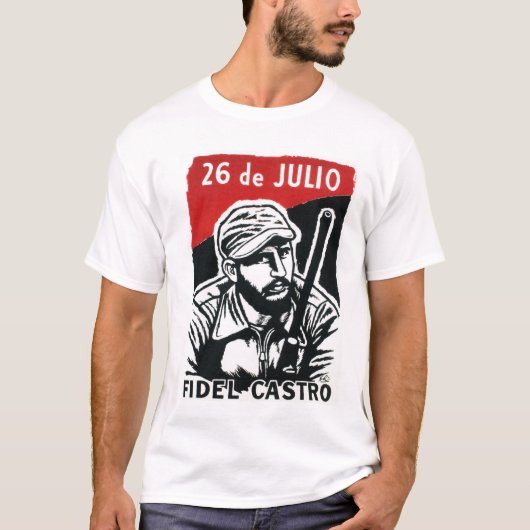 Fidel Castro Cuban Revolution Movement Propaganda T-shirt (Voorkant)