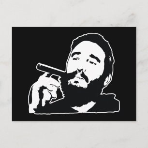 Fidel Castro met Cigar Portrait Briefkaart