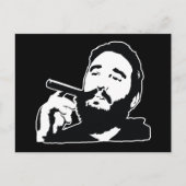 Fidel Castro met Cigar Portrait Briefkaart (Voorkant)