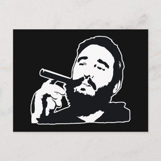 Fidel Castro met Cigar Portrait Briefkaart (Voorkant)