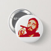 Fidel Castro met Cigar Portrait Button (Voorkant /achterkant)