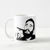 Fidel Castro met Cigar Portrait Mok (Links)