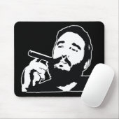 Fidel Castro met Cigar Portrait Mousepad Muismat (Met muis)