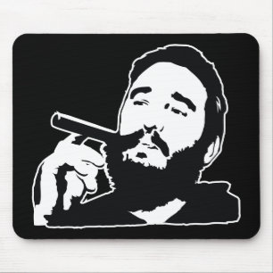 Fidel Castro met Cigar Portrait Mousepad Muismat