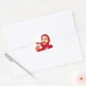 Fidel Castro met Sigarenportret Sticker (Envelop)