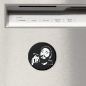 Fidel Castro met Sigarenportretmagneet Magneet (Insitu (Vaatwasser))