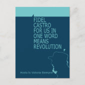 Fidel Castro, president, revolutie, Cuba, Havana Briefkaart (Voorkant)