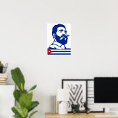Fidel Castro, president, revolutie, Cuba, Havana Poster (Thuiskantoor)