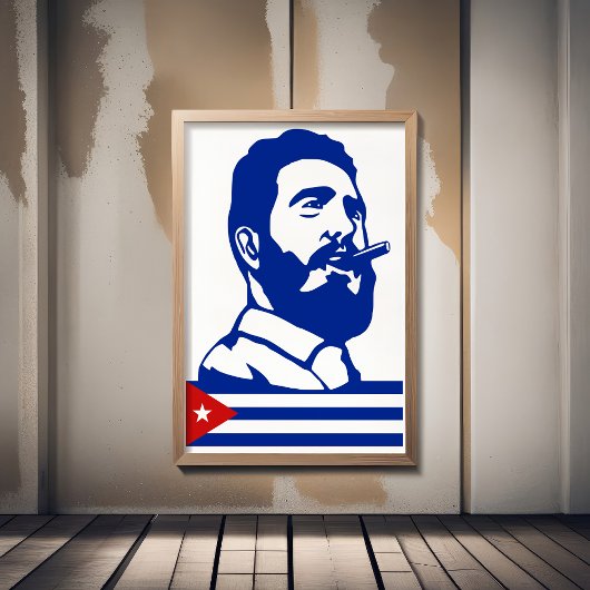Fidel Castro, president, revolutie, Cuba, Havana Poster