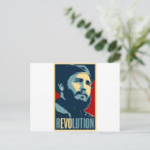 Fidel Castro - President van de Cubaanse revolutie Briefkaart (Staand voorkant)