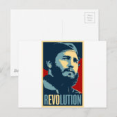 Fidel Castro - President van de Cubaanse revolutie Briefkaart (Voorkant / Achterkant)