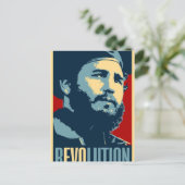 Fidel Castro - President van de Cubaanse revolutie Briefkaart (Staand voorkant)