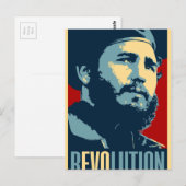 Fidel Castro - President van de Cubaanse revolutie Briefkaart (Voorkant / Achterkant)