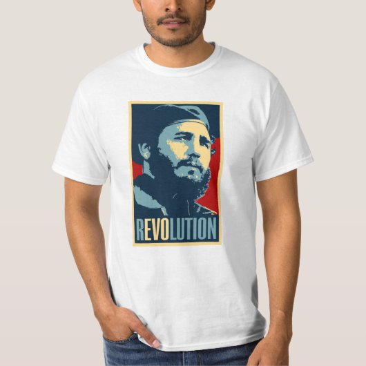 Fidel Castro - President van de Cubaanse revolutie T-shirt (Voorkant)