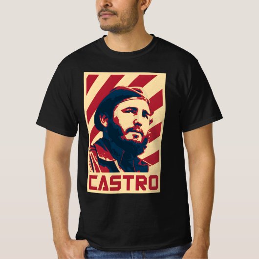 "Fidel Castro Retro Propaganda" T-shirt (Voorkant)