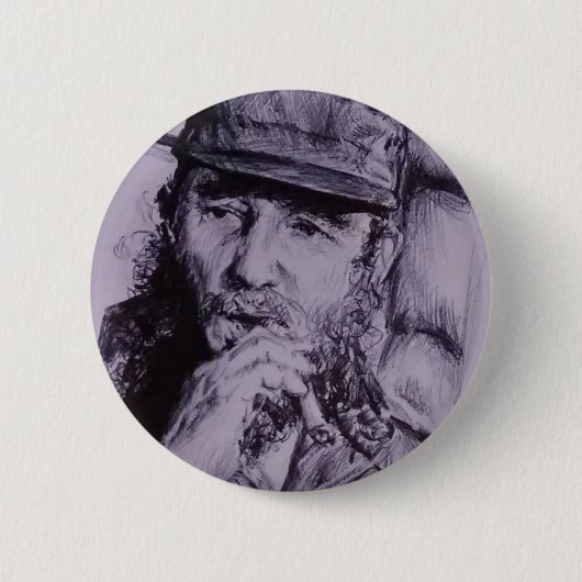 Fidel Castro Ronde Button 5,7 Cm (Voorkant)