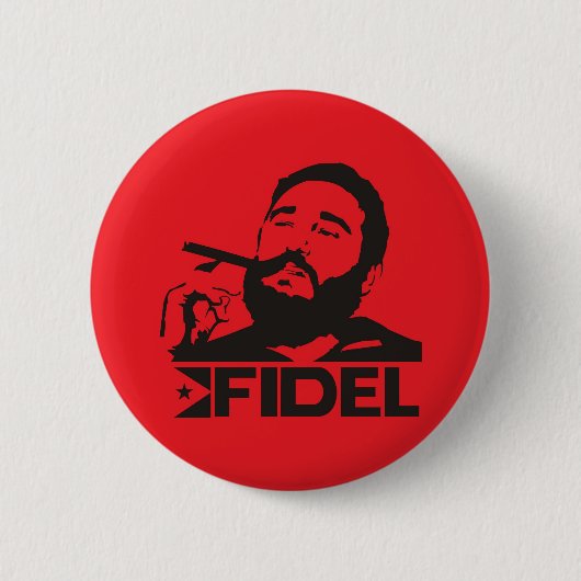 Fidel Castro Ronde Button 5,7 Cm (Voorkant)