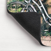 Fidel en mandje in de tuin muismat (Hoek)