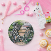 Fidel en mandje in de tuin papieren bordje (Feest)