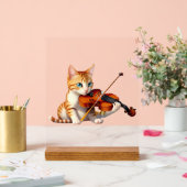 Fidel Kitty Acryl Bord (Huwelijk)