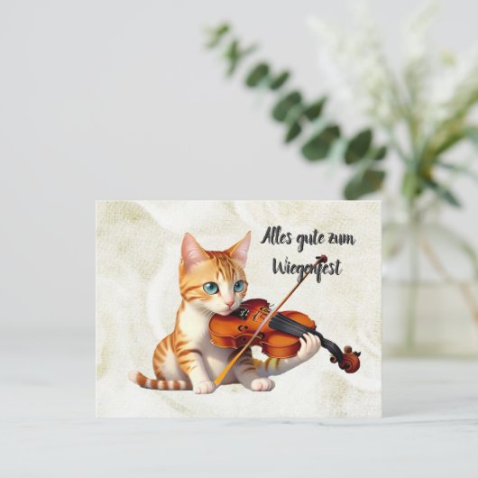 Fidel Kitty Briefkaart (Staand voorkant)