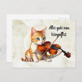 Fidel Kitty Briefkaart (Voorkant / Achterkant)