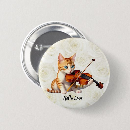 Fidel Kitty Ronde Button 5,7 Cm (Voorkant /achterkant)