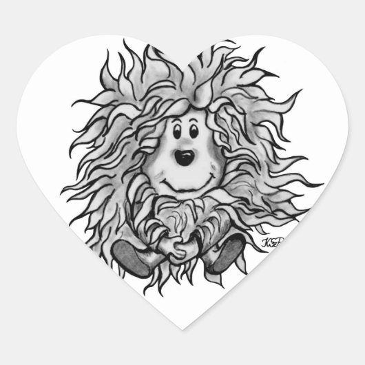 Fidel The Little Forest Goblin Hart Sticker (Voorkant)