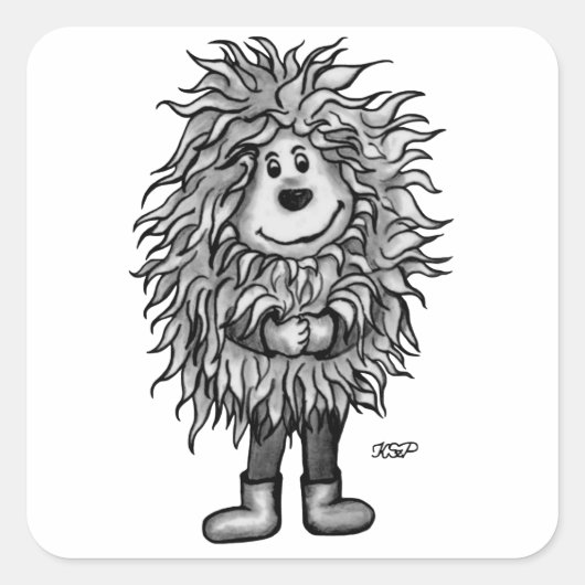 Fidel The Little Forest Goblin Vierkante Sticker (Voorkant)